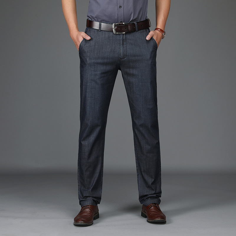 Homme Pantalon Droit Zippé