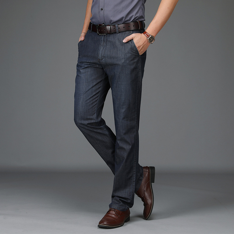 Pantalon Coupe Droite Zippé Boutonné Pour Homme