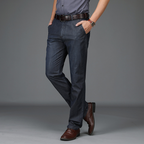 Pantalon Coupe Droite Zippé Boutonné Pour Homme