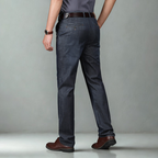 Pantalon Coupe Droite Zippé Boutonné Pour Homme