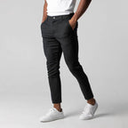 Pantalon Coupe Ajustée Zippé Boutonné Pour Homme