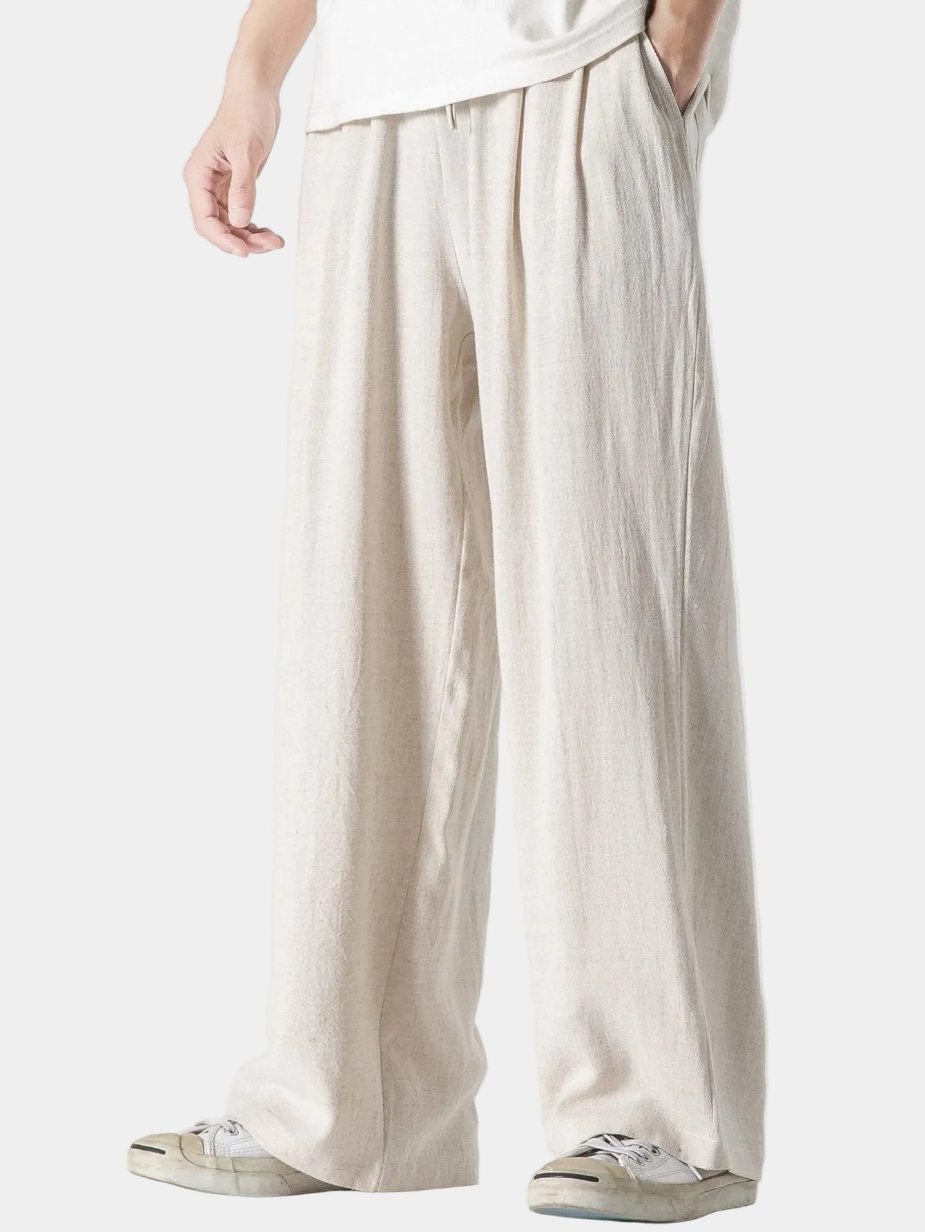 Homme Pantalon Ample Cordon