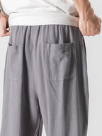 Homme Pantalon Ample Cordon