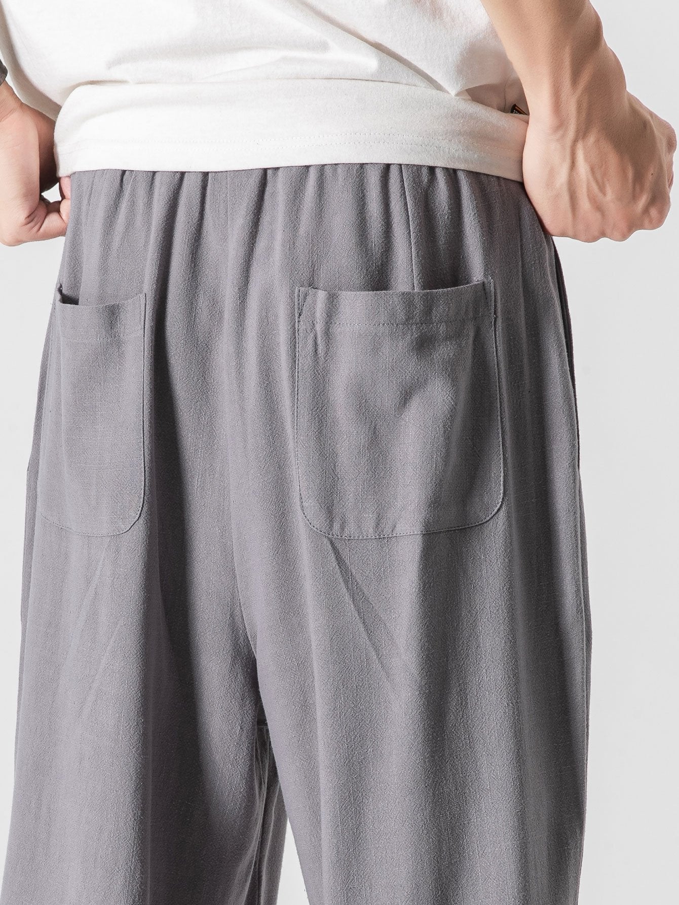 Homme Pantalon Ample Cordon