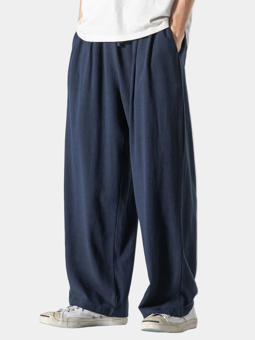 Homme Pantalon Ample Cordon