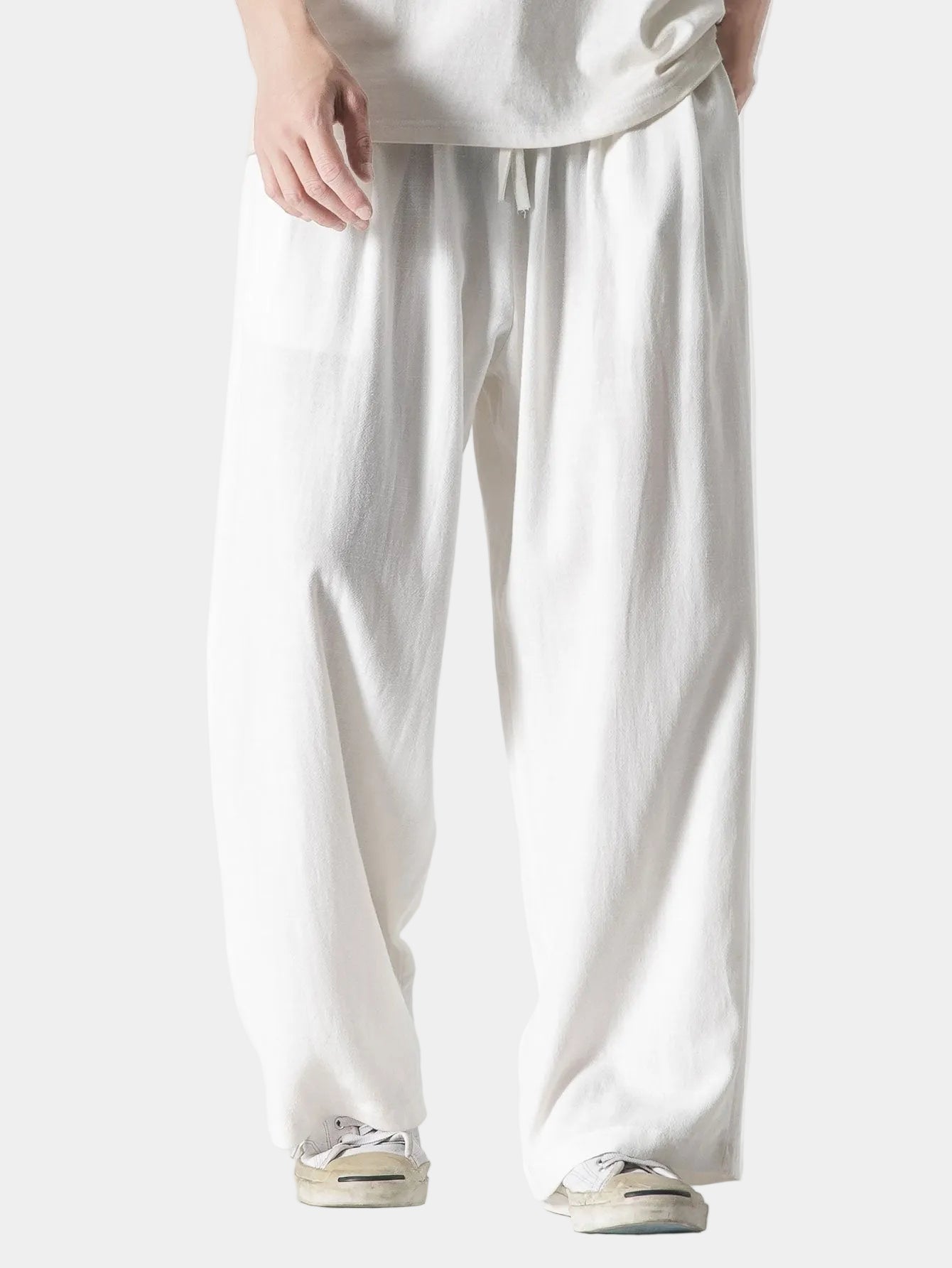 Homme Pantalon Ample Cordon