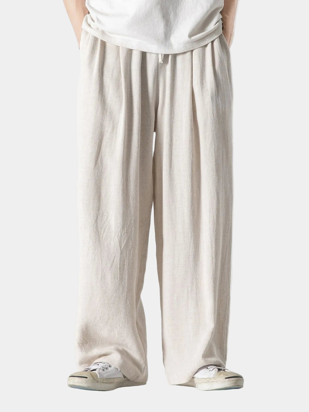 Homme Pantalon Ample Cordon