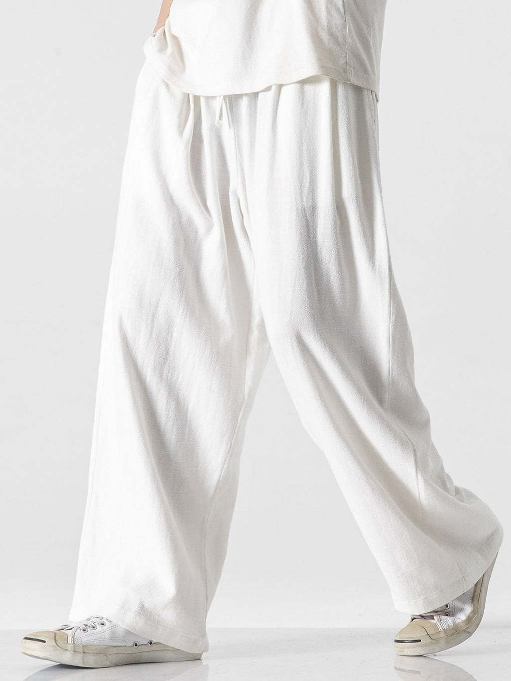 Homme Pantalon Ample Cordon