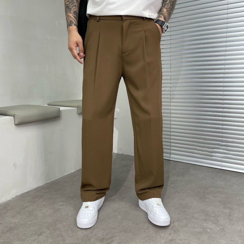 Pantalon Coupe Droite Poches Pour Homme