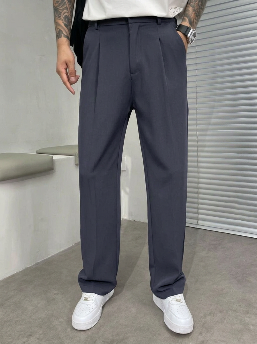 Homme Pantalon Coupe Droite
