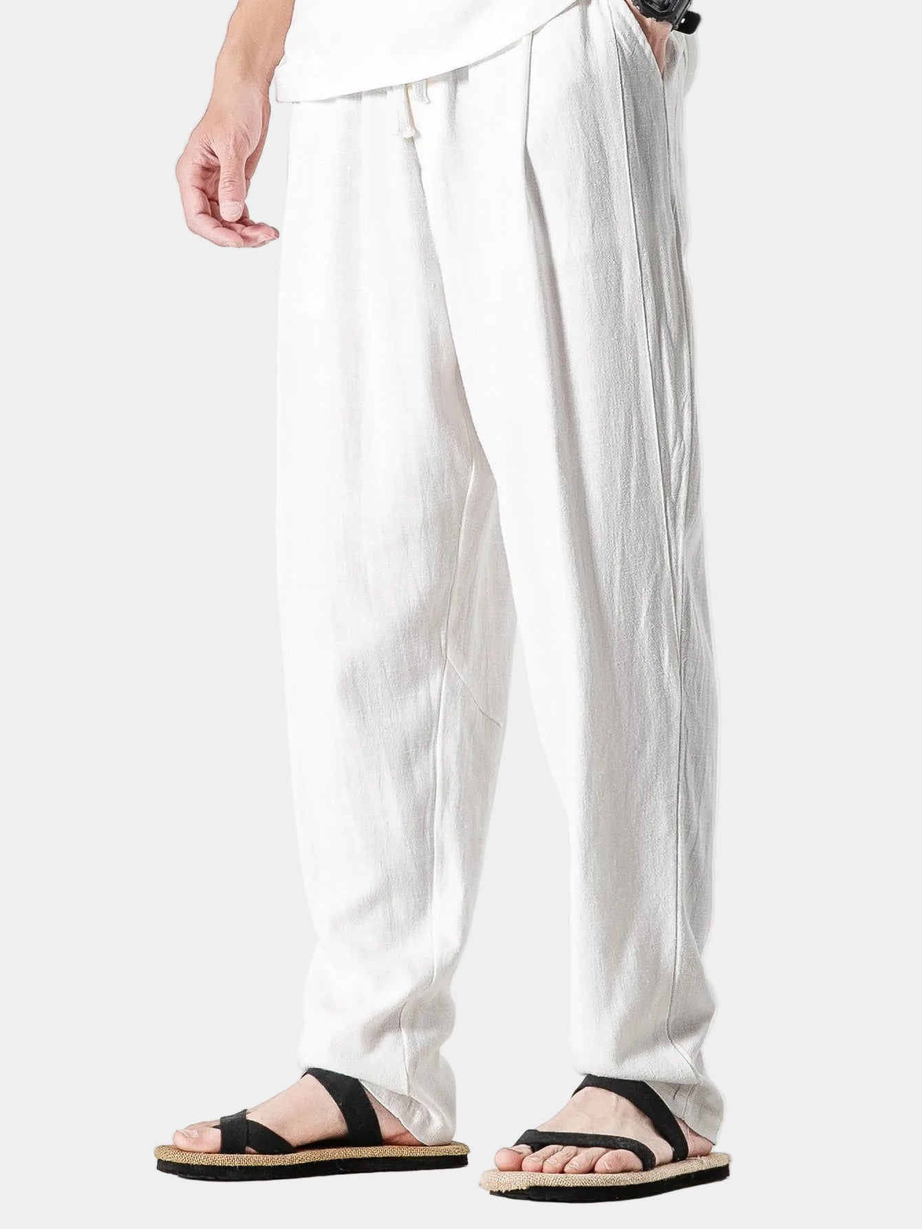 Homme Pantalon Cordon Ample