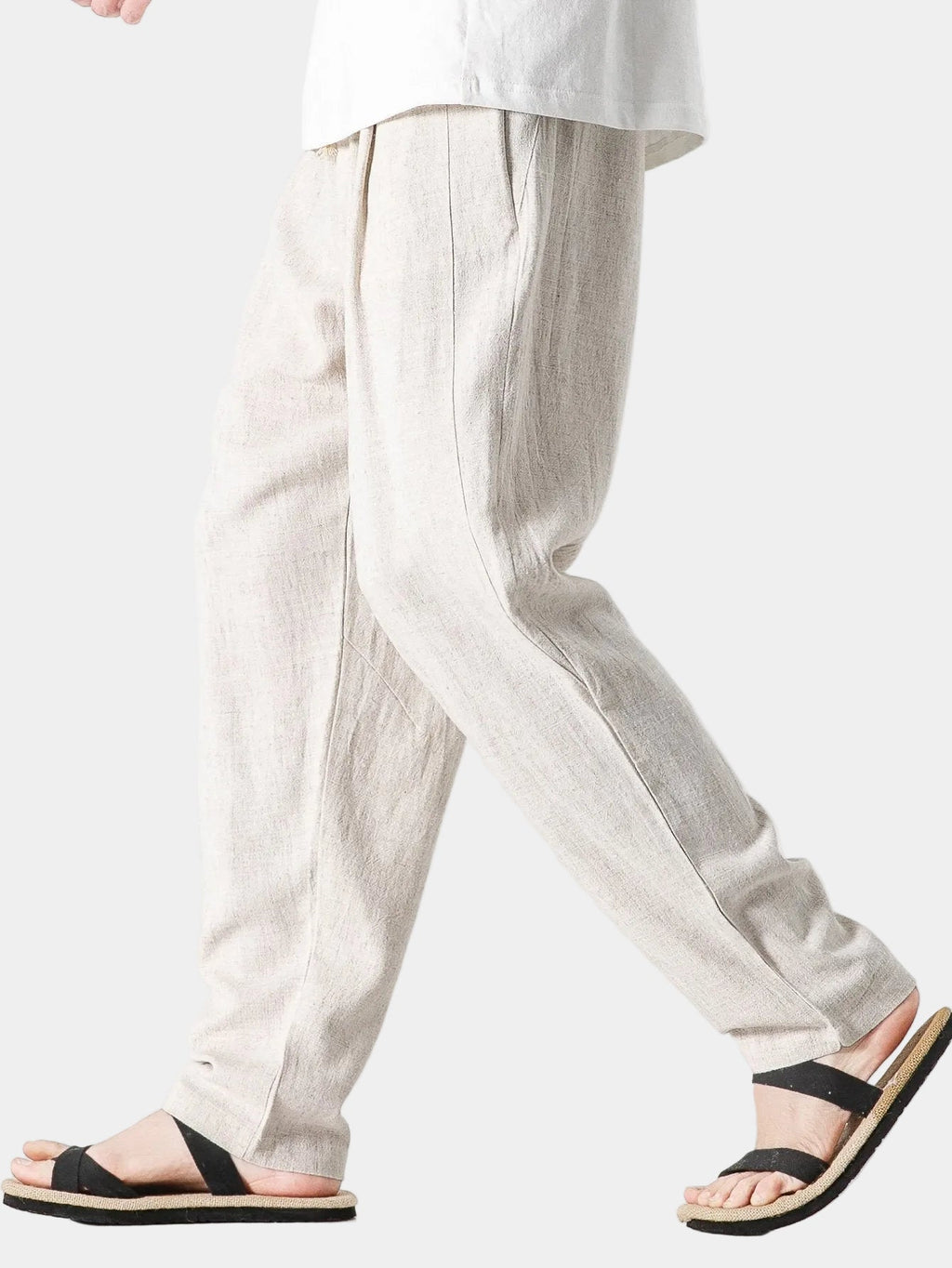 Pantalon Taille à Cordon Coupe Ample Pour Homme