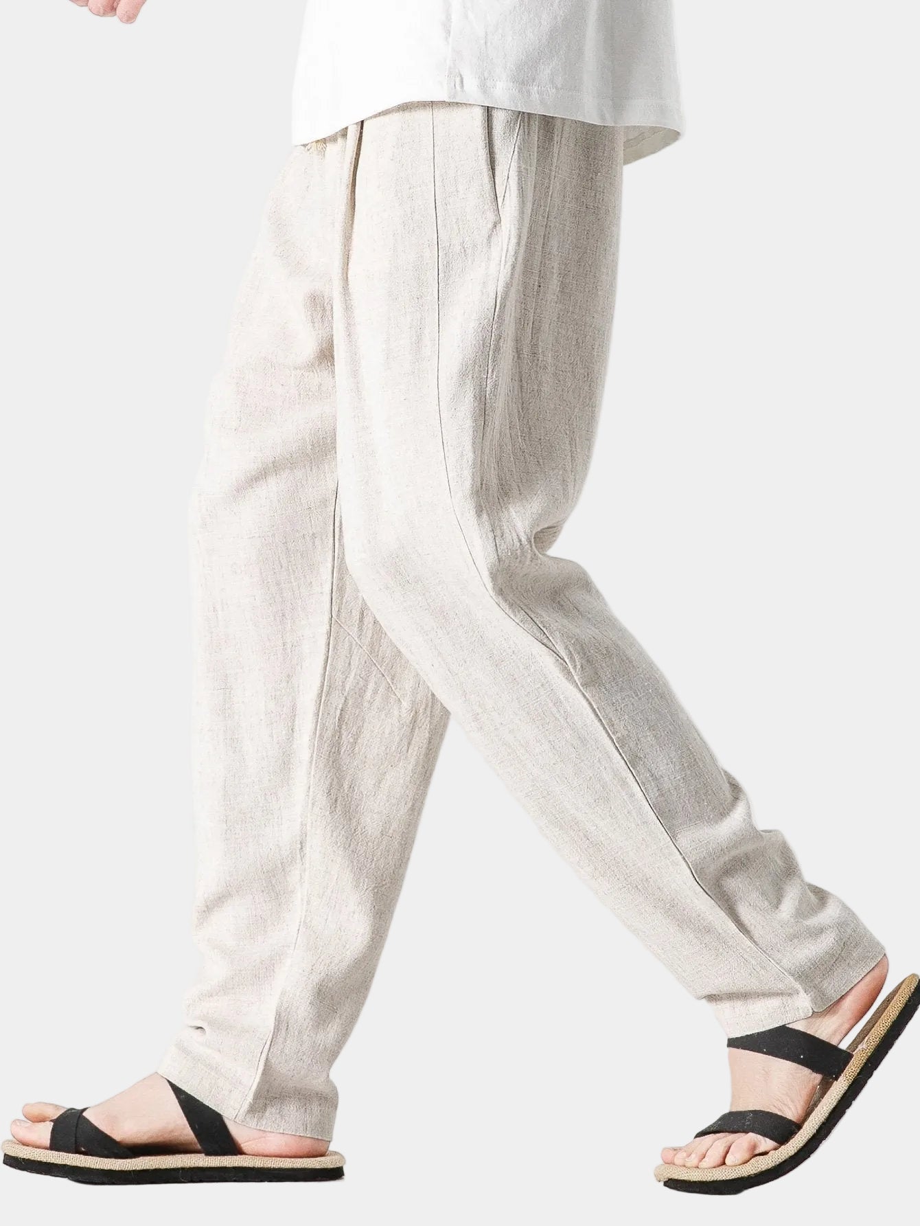 Pantalon Taille à Cordon Coupe Ample Pour Homme