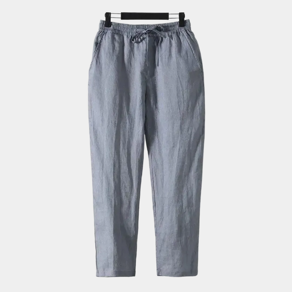 Pantalon Taille à Cordon Poches Coupe Droite Pour Homme