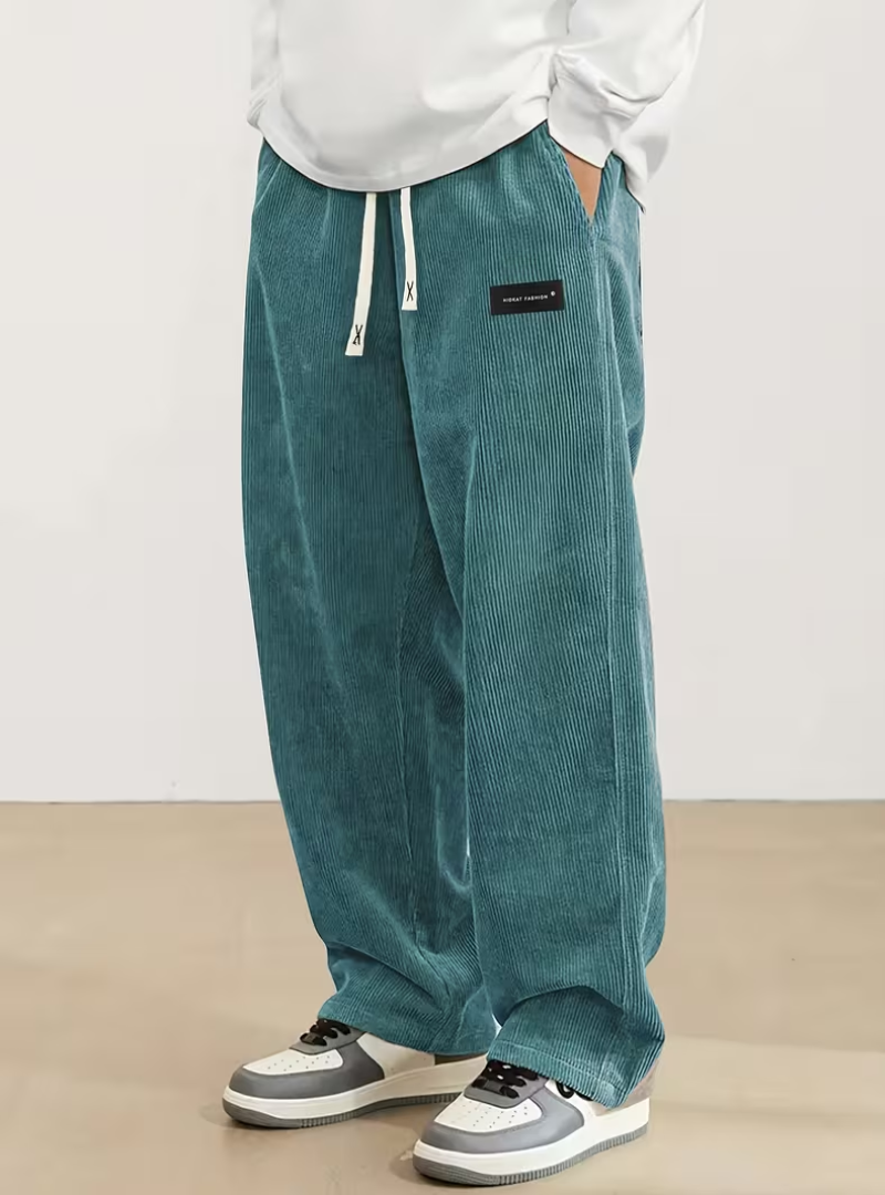 Homme Pantalon Cordon Large