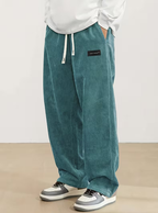 Homme Pantalon Cordon Large