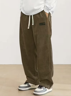 Homme Pantalon Cordon Large