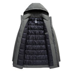 Parka À Capuche Col Montant Zippée Pour Homme