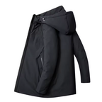 Parka À Capuche Col Montant Zippée Pour Homme