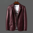 Homme Blazer Aspect Cuir