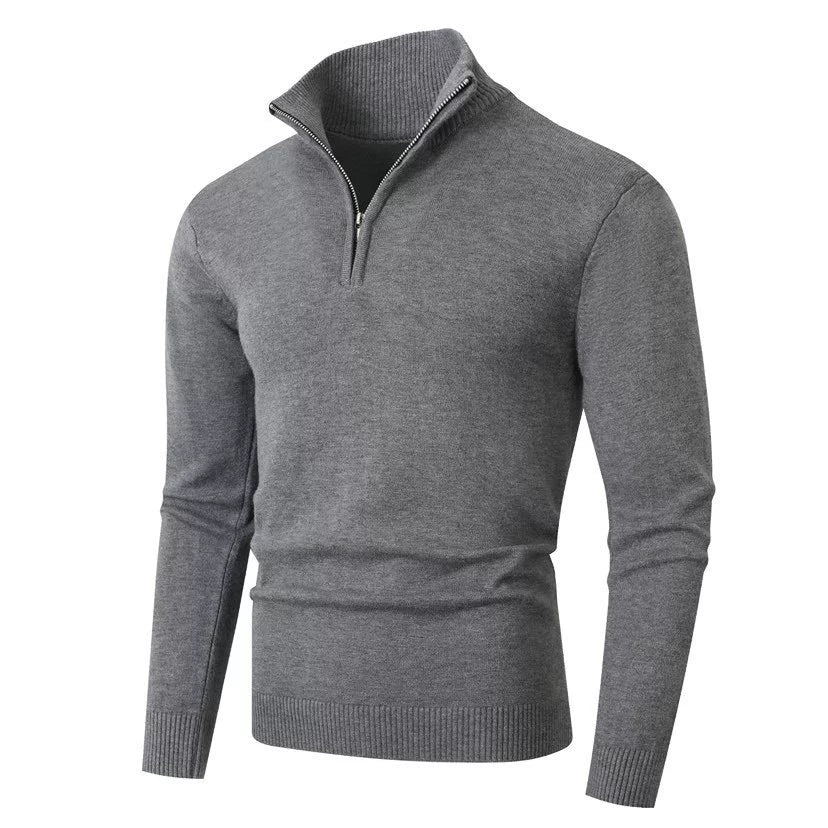 Homme Pull Demi-Zip Montant