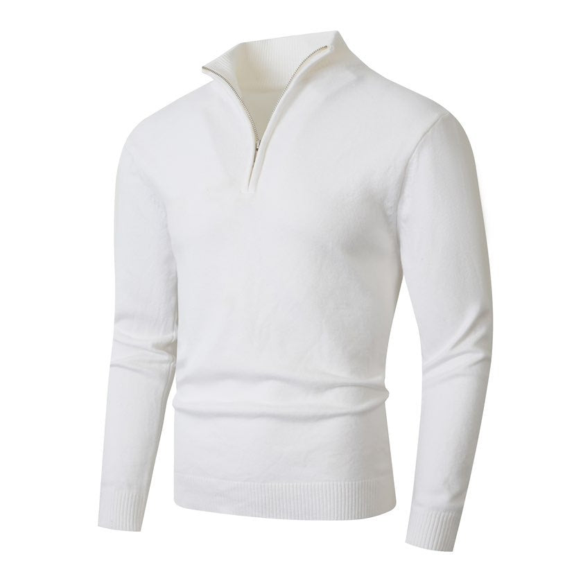 Homme Pull Demi-Zip Montant