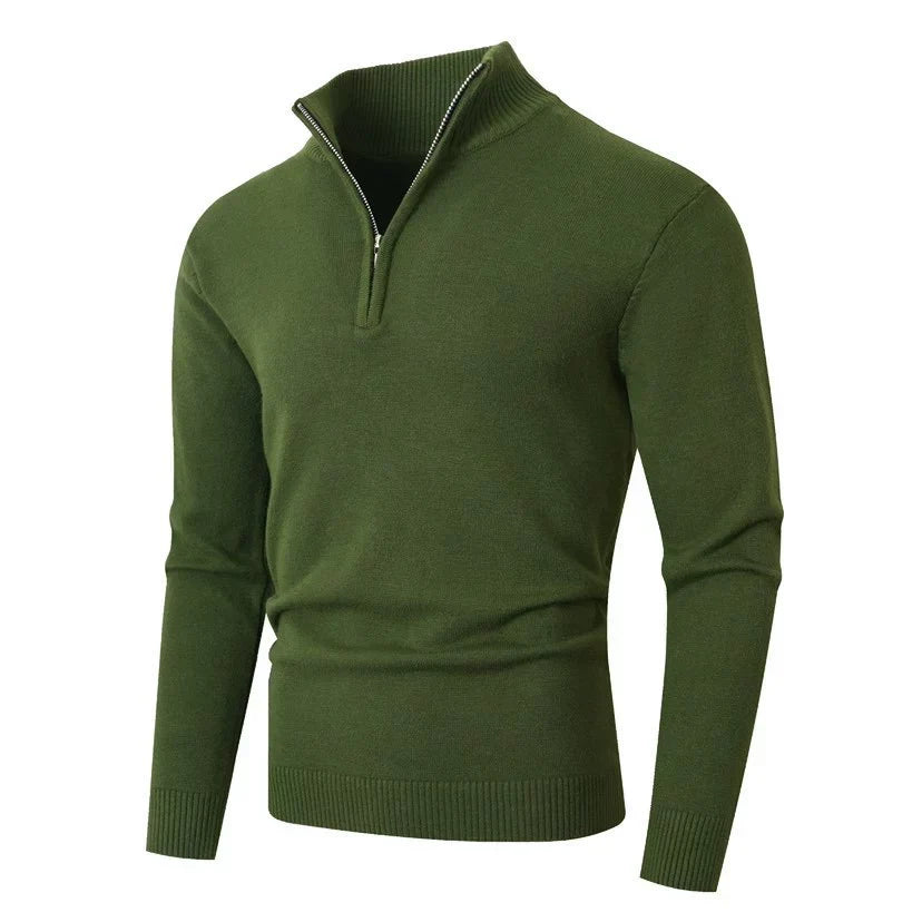 Homme Pull Demi-Zip Montant