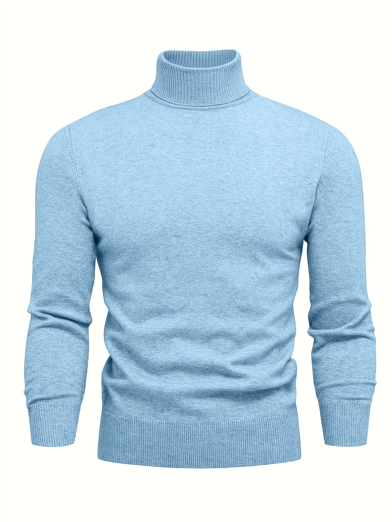 Homme Pull Roulé Côtelé