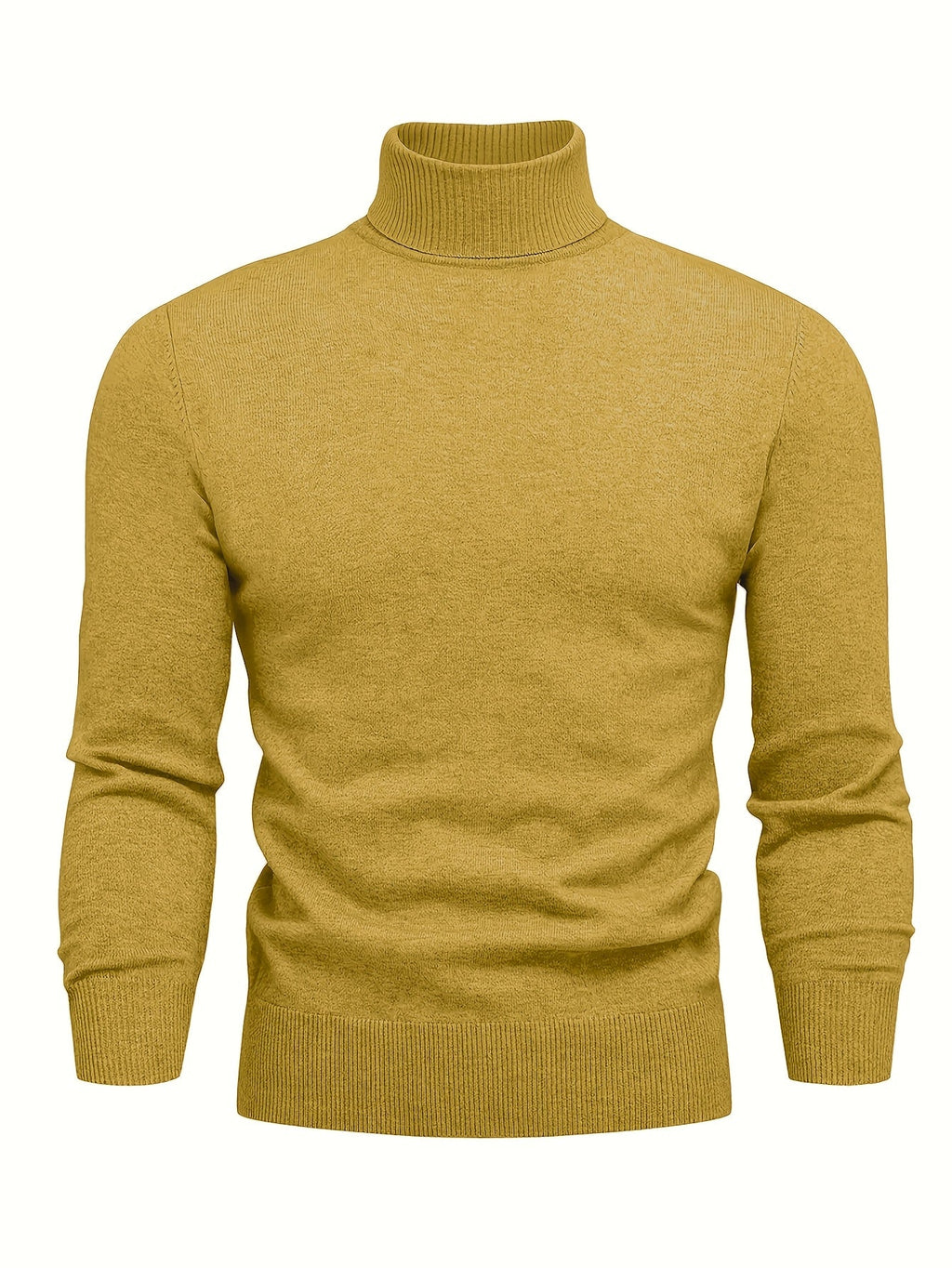 Homme Pull Roulé Côtelé