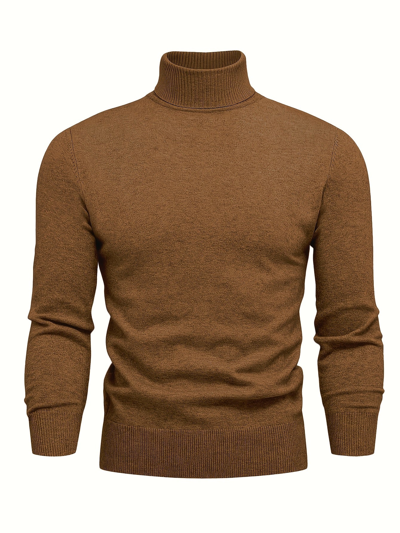 Homme Pull Roulé Côtelé
