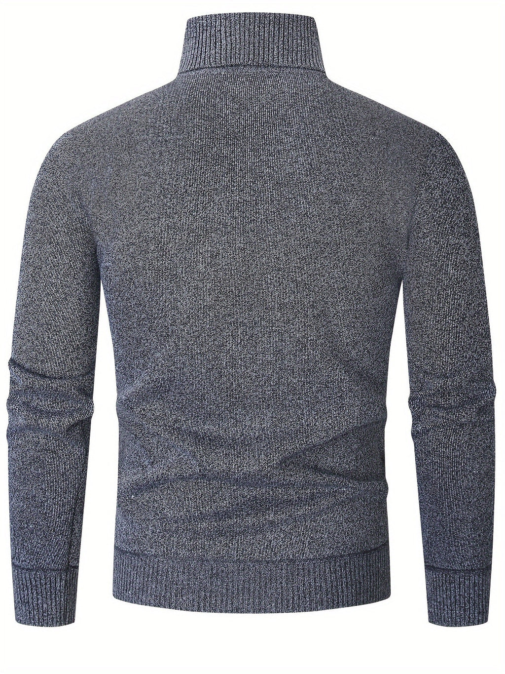 Pull Col Roulé Maille Torsadée Manches Longues Bords Côtelés Pour Homme