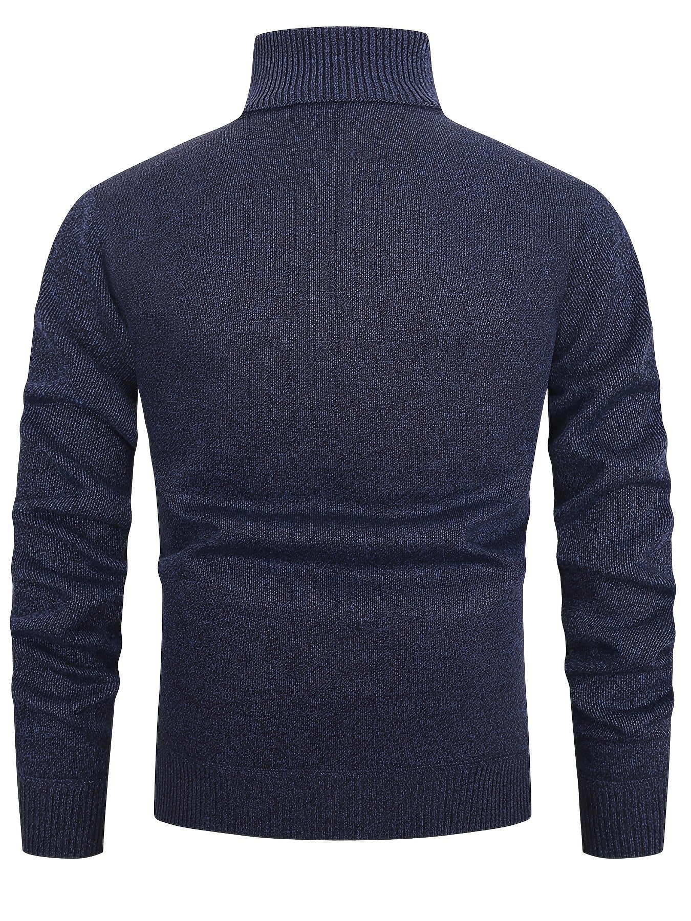 Pull Col Roulé Maille Torsadée Manches Longues Bords Côtelés Pour Homme