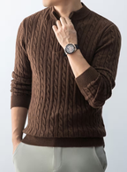 Homme Pull Montant Zippé