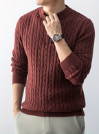 Homme Pull Montant Zippé