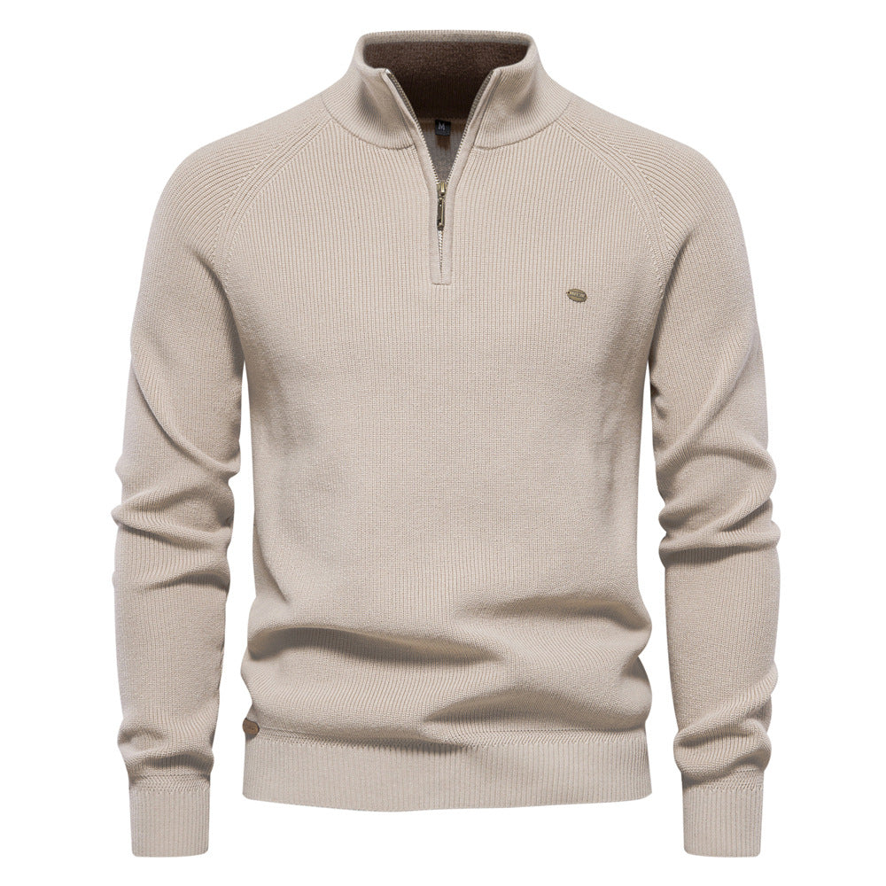 Homme Pull Zippé Montant