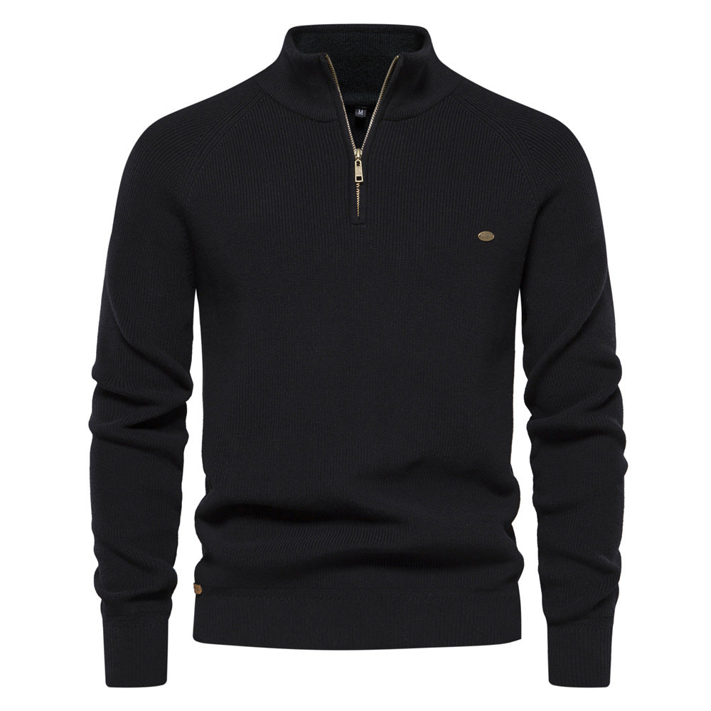 Homme Pull Zippé Montant