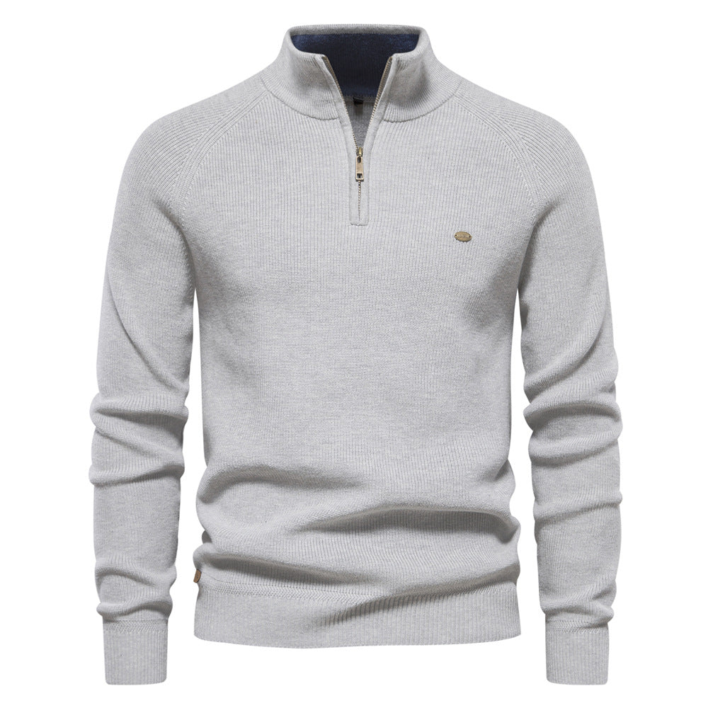 Homme Pull Zippé Montant