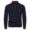 Pull Col Montant Zippé Manches Longues Pour Homme