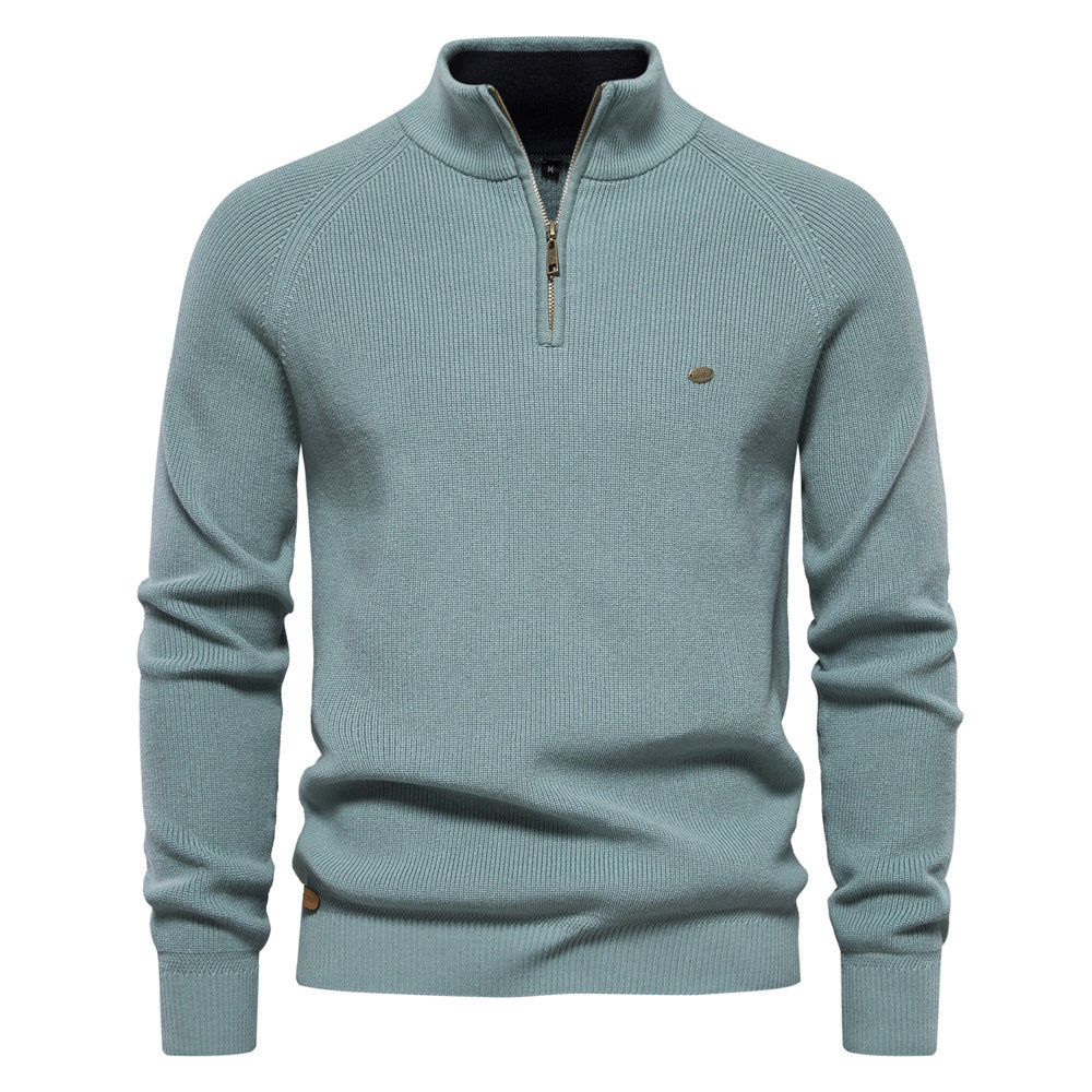 Homme Pull Zippé Montant