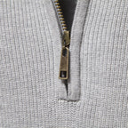 Pull Col Montant Zippé Manches Longues Pour Homme