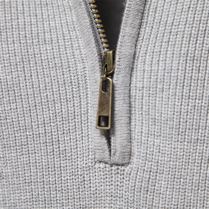 Pull Col Montant Zippé Manches Longues Pour Homme