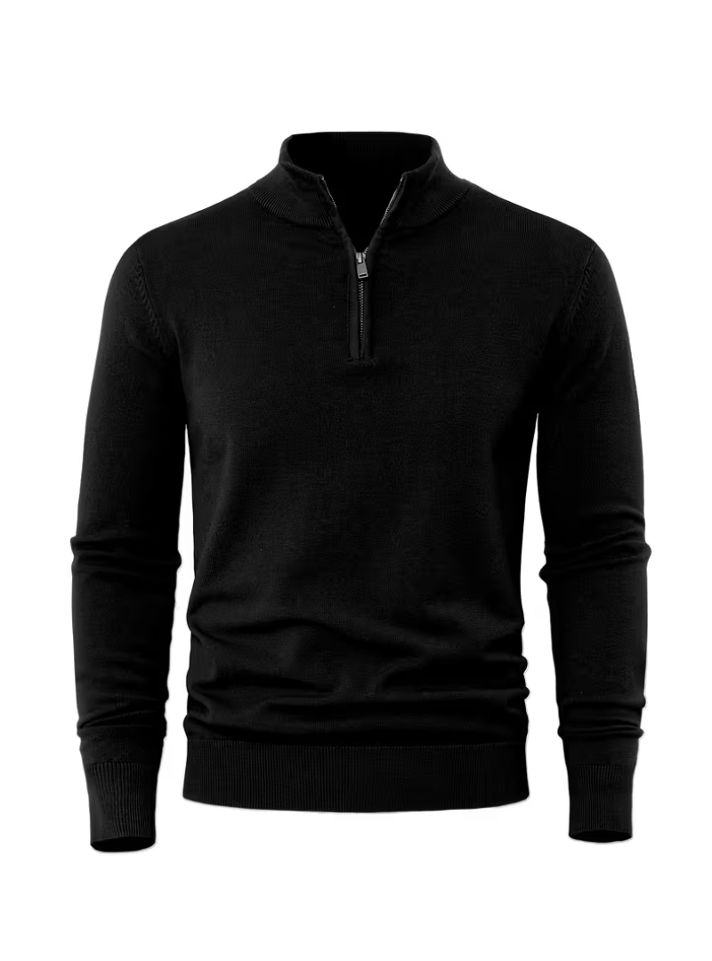 Homme Pull Montant Côtelé