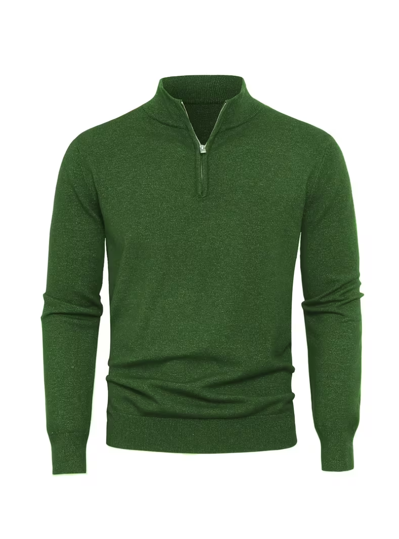 Homme Pull Montant Côtelé