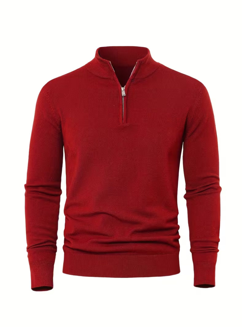 Homme Pull Montant Côtelé