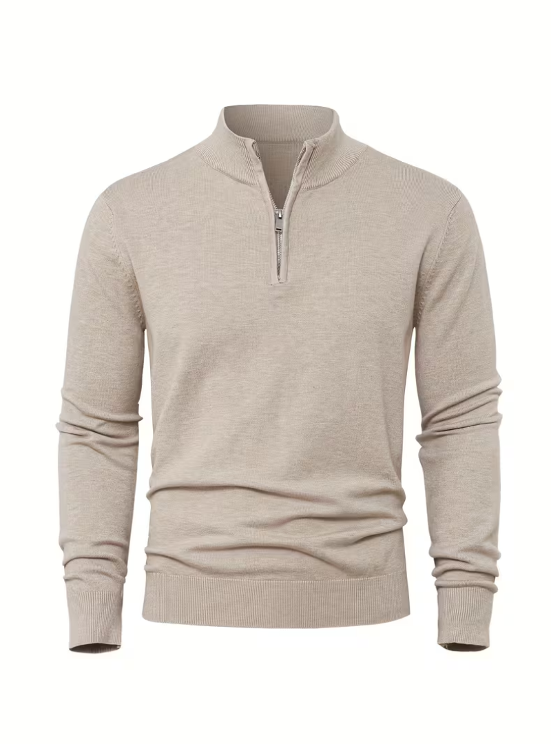 Homme Pull Montant Côtelé