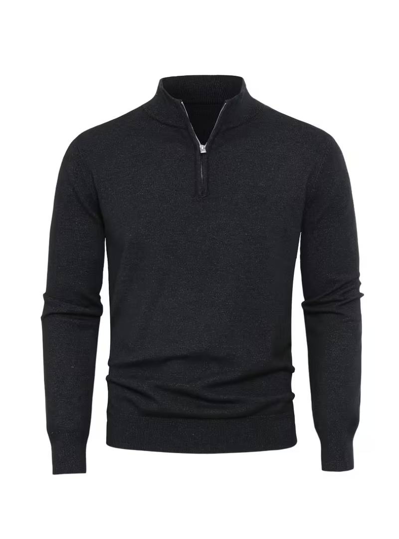 Homme Pull Montant Côtelé