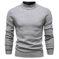 Pull Col Montant Coupe Ajustée Manches Longues Bords Côtelés Pour Homme