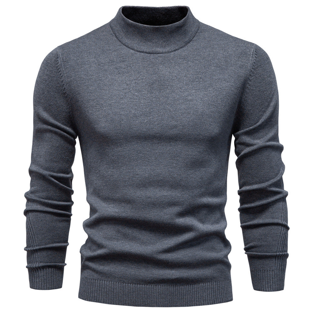 Homme Pull Col Montant