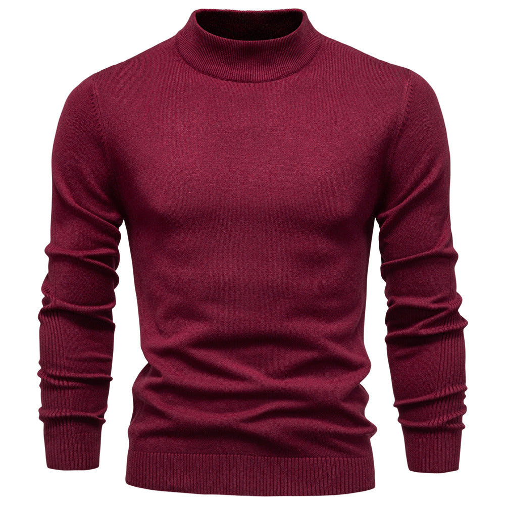 Homme Pull Col Montant