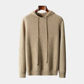 Pull À Capuche Maille Manches Longues Bords Côtelés Pour Homme